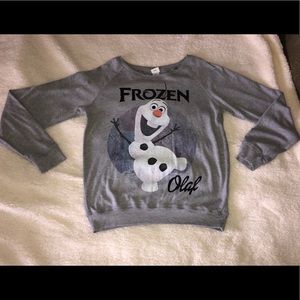 Olaf from Frozen reversible pullover sweatshirt